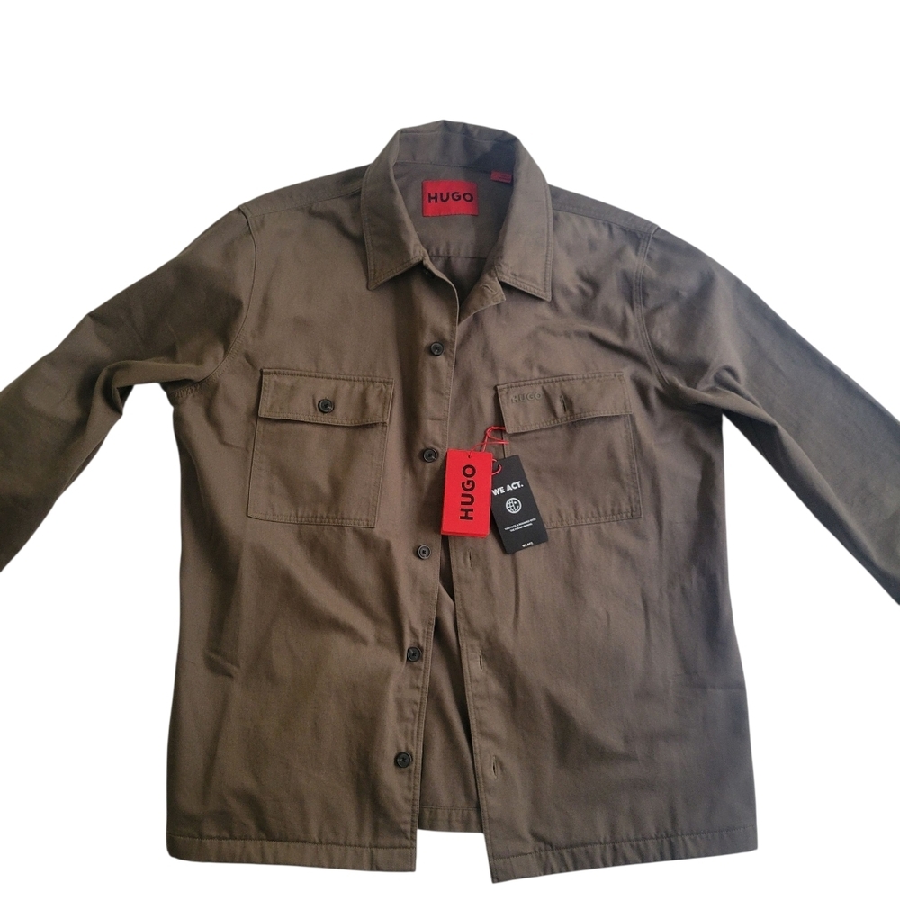 HUGO Boss Oversized Men's Grey Overshirt L